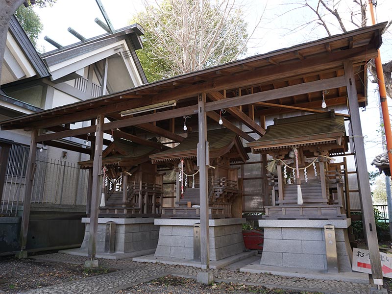 三峯神社、日枝神社、稲荷神社